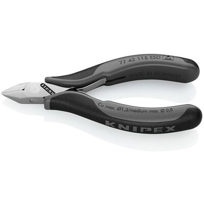 Knipex 77 42 115 ESD Diagonala tänger - Spetsig huvud Knipex 77 42 115 ESD Diagonala tänger - Spetsig huvud