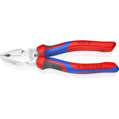 KNIPEX Hochhebelastungs-Kombinationszange - 180mm, Chrom, Mehrkomponentengriff - Elektrowerkzeug KNIPEX Hochhebelastungs-Kombinationszange - 180mm, Chrom, Mehrkomponentengriff - Elektrowerkzeug