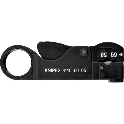 Knipex Modello 16 60 05 Spellafili coaxiali - Profondità regolabile Knipex Modello 16 60 05 Spellafili coaxiali - Profondità regolabile