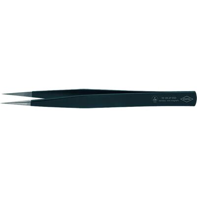 Knipex 92 28 69 ESD Pinzette di Precisione - 130mm, Nero, Inox Knipex 92 28 69 ESD Pinzette di Precisione - 130mm, Nero, Inox