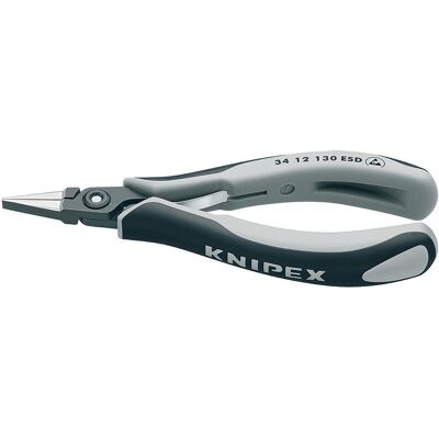 Knipex 34 12 130 ESD Präzisions-Elektronik-Zange - Flache, breite Backen Knipex 34 12 130 ESD Präzisions-Elektronik-Zange - Flache, breite Backen