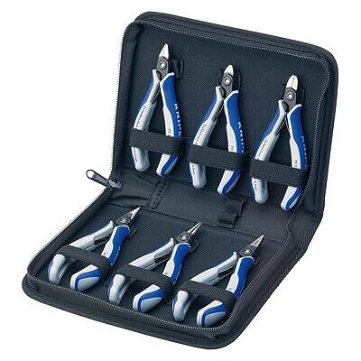 Knipex 00 20 16 P Elektronische tangen-set - 6 stuks Knipex 00 20 16 P Elektronische tangen-set - 6 stuks