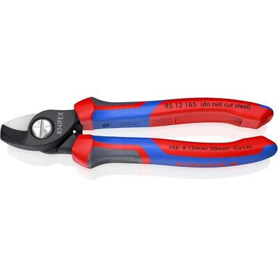 Knipex Cable Shears - Burnished, Multi-Component Grips - 165 mm Knipex Cable Shears - Burnished, Multi-Component Grips - 165 mm