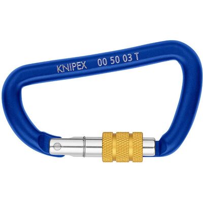 Moschettone in alluminio blu Knipex 81mm - Attrezzatura da arrampicata Moschettone in alluminio blu Knipex 81mm - Attrezzatura da arrampicata