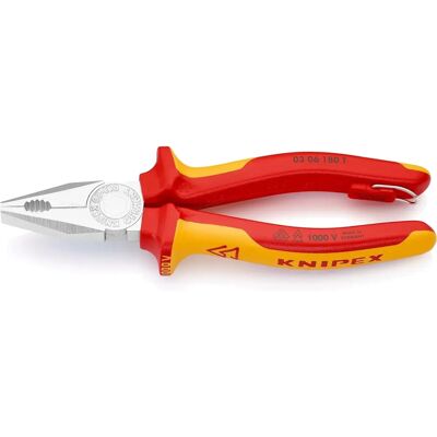 Knipex Model 03 06 180 T BK Multi-component geïsoleerde combinatiepenseel - Combinatiepenseel Knipex Model 03 06 180 T BK Multi-component geïsoleerde combinatiepenseel - Combinatiepenseel