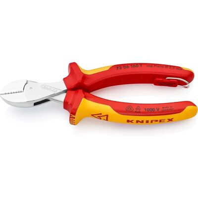 Knipex X-Cut zijschaar - 160mm VDE-geïsoleerd Knipex X-Cut zijschaar - 160mm VDE-geïsoleerd