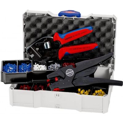 Knipex 97 90 16 Pince à sertir - Assortiment pour manchons de fin de câble - Publicité Knipex 97 90 16 Pince à sertir - Assortiment pour manchons de fin de câble - Publicité