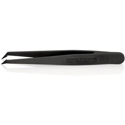 Knipex 92 09 03 ESD Tweezers - Anti-static, Fine, Curved 45° Knipex 92 09 03 ESD Tweezers - Anti-static, Fine, Curved 45°