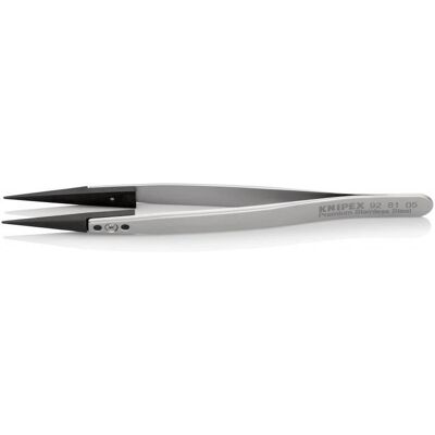 Knipex 92 81 05 Edelstahlpinzette - Präzision, Wechselspitzen, ESD Knipex 92 81 05 Edelstahlpinzette - Präzision, Wechselspitzen, ESD