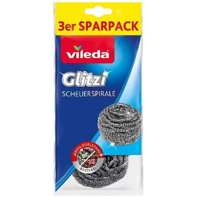 Vileda Glitzi Edelstahl Scheuerschwämme - 3 Stück Vileda Glitzi Edelstahl Scheuerschwämme - 3 Stück