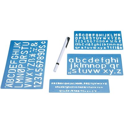 Wedo 70 12 - Buchstabenschablonen-Set - Transparentes Kunststoff Wedo 70 12 - Buchstabenschablonen-Set - Transparentes Kunststoff