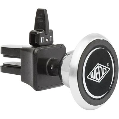 WEDO Smartphone Car Mount - Adjustable Magnetic Holder for Air Vent - Silver/Black WEDO Smartphone Car Mount - Adjustable Magnetic Holder for Air Vent - Silver/Black