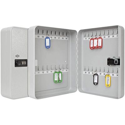 Wedo 10243637 Steel Grey Key Cabinet - 36 Keys, Mechanical Lock Wedo 10243637 Steel Grey Key Cabinet - 36 Keys, Mechanical Lock