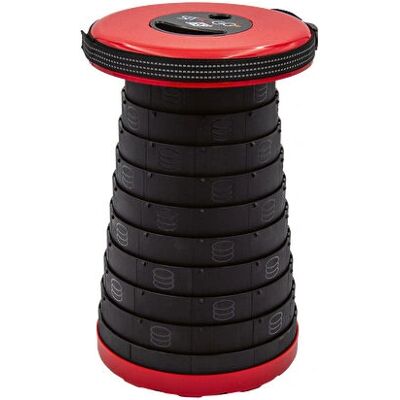 Wedo 2124102 Höhenverstellbarer Outdoor-Hocker - Schwarz, Rot Wedo 2124102 Höhenverstellbarer Outdoor-Hocker - Schwarz, Rot