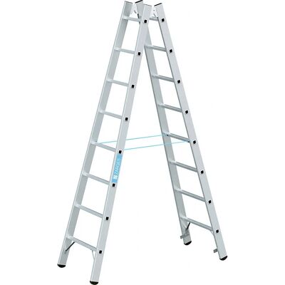 Scala estensibile in alluminio ZARGES - 2x8 gradini, pieghevole, 150kg Scala estensibile in alluminio ZARGES - 2x8 gradini, pieghevole, 150kg