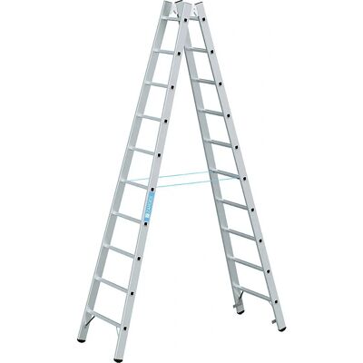 ZARGES Aluminium Stehleiter 2x10 Sprossen, Beidseitig Begehbar ZARGES Aluminium Stehleiter 2x10 Sprossen, Beidseitig Begehbar