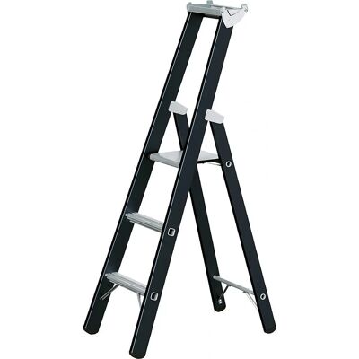 ZARGES Aluminium Ladder - Heavy-duty, 3-step, foldable - Ladder ZARGES Aluminium Ladder - Heavy-duty, 3-step, foldable - Ladder