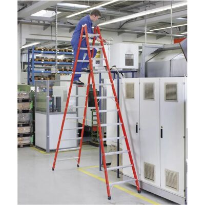 Zarges Compact GFK Stehleiter 2x8 Sprossen - Stehleiter Zarges Compact GFK Stehleiter 2x8 Sprossen - Stehleiter