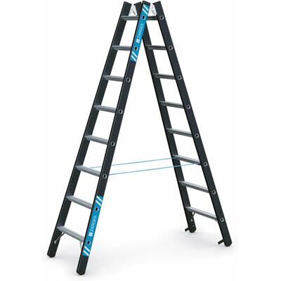 ZARGES Schwer belastbare doppelseitige Stehleiter - Aluminium ZARGES Schwer belastbare doppelseitige Stehleiter - Aluminium