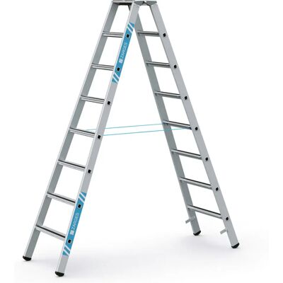 Zarges Aluminium 2x8 Stehleiter - Safer Step Zarges Aluminium 2x8 Stehleiter - Safer Step