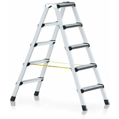 Zarges Modell 600 Aluminium-Doppelseitige Stehleiter - 2x5 Stufen Zarges Modell 600 Aluminium-Doppelseitige Stehleiter - 2x5 Stufen