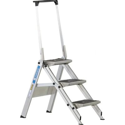 Zarges Aluminium-Stehleiter - 3 Stufen mit Sicherheitsbügel Zarges Aluminium-Stehleiter - 3 Stufen mit Sicherheitsbügel