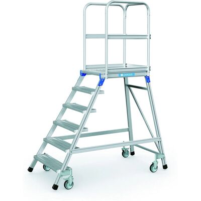 Zarges Przenośna aluminiowa drabina platformowa - 6 stopni, 1,44 m Zarges Przenośna aluminiowa drabina platformowa - 6 stopni, 1,44 m