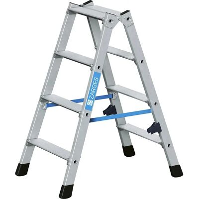 ZARGES Trittleiter - 2x4 Stahl-Scharnier Aluminium Klappbar Max 150kg ZARGES Trittleiter - 2x4 Stahl-Scharnier Aluminium Klappbar Max 150kg