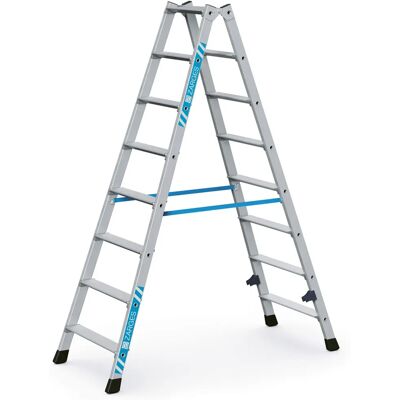 Escalera Zarges Z300 de Aluminio - 2x8 Peldaños, Acceso por ambos lados Escalera Zarges Z300 de Aluminio - 2x8 Peldaños, Acceso por ambos lados