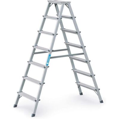 Zarges Modell B 2x7 Stufen Aluminium Stehleiter - Stehleiter Zarges Modell B 2x7 Stufen Aluminium Stehleiter - Stehleiter