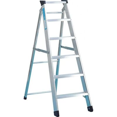 Zarges 49612 Industrial Swingback Steps - Steel, 12 Rungs, 2.60m Open Zarges 49612 Industrial Swingback Steps - Steel, 12 Rungs, 2.60m Open