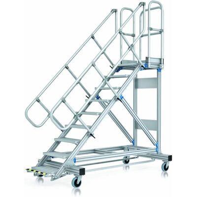 ZARGES - Plattformtreppe 45° Ergo-Stop - 1000mm Stufenbreite - 7 Stufen - Plattformtreppe ZARGES - Plattformtreppe 45° Ergo-Stop - 1000mm Stufenbreite - 7 Stufen - Plattformtreppe
