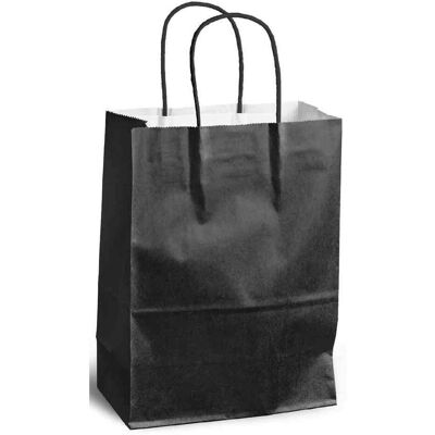 Mailmedia Sac en papier 3,5L Kraft noir - Sac en papier - Publicité Mailmedia Sac en papier 3,5L Kraft noir - Sac en papier - Publicité