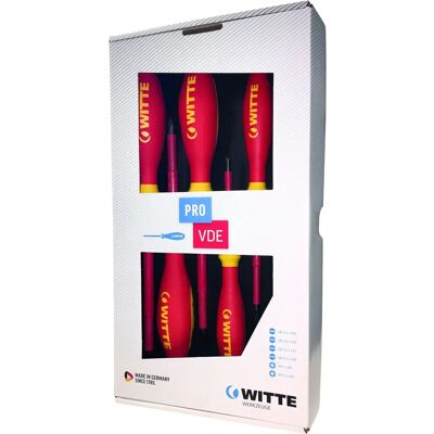 Witte 670027 Juego de Destornilladores - Seguridad, Ergonómico, 6 piezas Witte 670027 Juego de Destornilladores - Seguridad, Ergonómico, 6 piezas