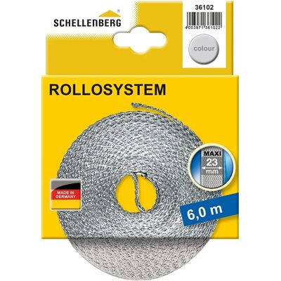 Correia de persiana Schellenberg - Cinza - 6 m - Sistema Maxi Correia de persiana Schellenberg - Cinza - 6 m - Sistema Maxi