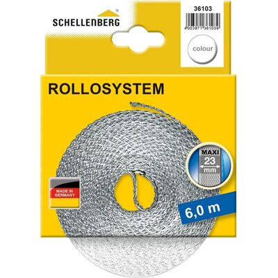 Fita para persianas Schellenberg - nylon, 6m, branco Fita para persianas Schellenberg - nylon, 6m, branco