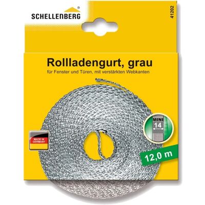 Schellenberg Mini Rolladengurt - 12 m, 14 mm, Verschiedene Farben Schellenberg Mini Rolladengurt - 12 m, 14 mm, Verschiedene Farben