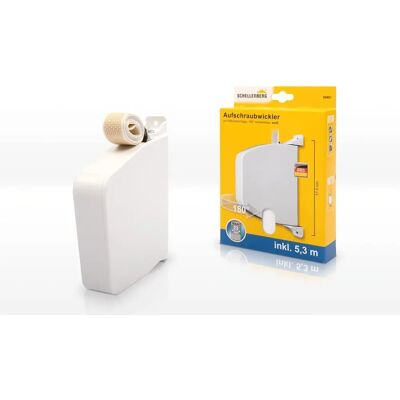 Schellenberg Maxi Enrolador de Parede Giratório - Branco, 23mm Schellenberg Maxi Enrolador de Parede Giratório - Branco, 23mm