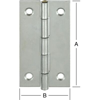 Cerniera stretta Vormann - 70x38mm - Zincato blu Cerniera stretta Vormann - 70x38mm - Zincato blu
