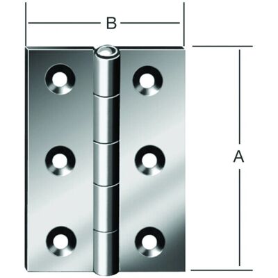 Vormann Edelstahl Tür-Scharnier - 80x58mm - Halbbreit - DIN Links/Rechts Vormann Edelstahl Tür-Scharnier - 80x58mm - Halbbreit - DIN Links/Rechts
