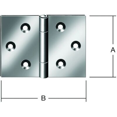 VORMANN Charnière en Acier Inox 40x60mm Mat - Hinge - Publicité VORMANN Charnière en Acier Inox 40x60mm Mat - Hinge - Publicité