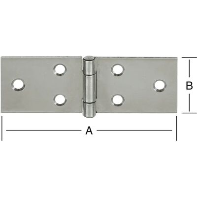 Vormann Edelstahl Scharniere - 100x32 mm Packung mit 10 - Scharniere Vormann Edelstahl Scharniere - 100x32 mm Packung mit 10 - Scharniere