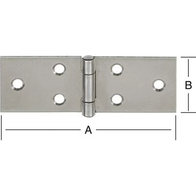 Vormann Edelstahl Scharniere - 100x32 mm Packung mit 10 - Scharniere Vormann Edelstahl Scharniere - 100x32 mm Packung mit 10 - Scharniere