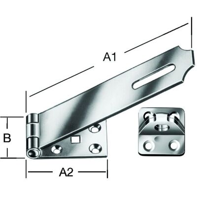 Vormann Modell 21180Z Blau verzinktes Türschloss mit Öse - Türverschluss Vormann Modell 21180Z Blau verzinktes Türschloss mit Öse - Türverschluss