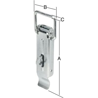 Vormann Spannverschluss - Blau - 110mm x 37mm - Stahl Vormann Spannverschluss - Blau - 110mm x 37mm - Stahl