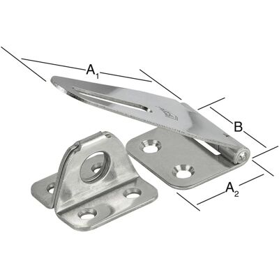 VORMANN Pernio de seguridad en acero inoxidable 80x37mm VORMANN Pernio de seguridad en acero inoxidable 80x37mm