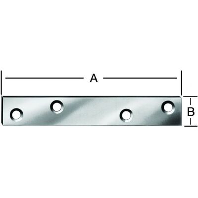 VORMANN Piastra di collegamento in acciaio inox - 100x15mm - Piastra di connessione VORMANN Piastra di collegamento in acciaio inox - 100x15mm - Piastra di connessione