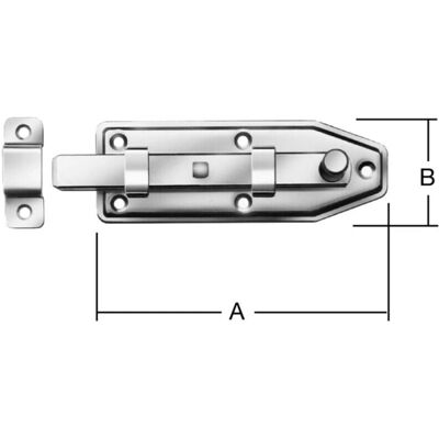 Vormann Edelstahl Fensterriegel - Gerade - 80x30 mm - Fenstersicherung Vormann Edelstahl Fensterriegel - Gerade - 80x30 mm - Fenstersicherung