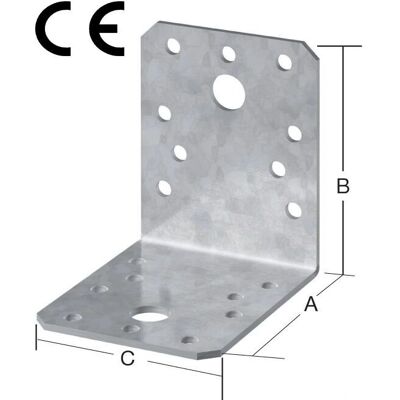 Conector de acero con ángulo 50x50x35 mm - Conector angular Conector de acero con ángulo 50x50x35 mm - Conector angular
