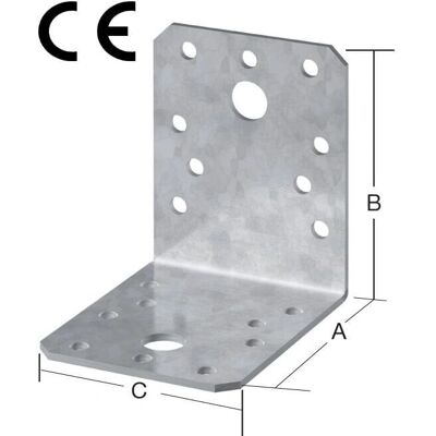 Vormann Winkelverbinder 60 x 60 x 45 mm sendzimirverzinkt - Winkelverbinder Vormann Winkelverbinder 60 x 60 x 45 mm sendzimirverzinkt - Winkelverbinder